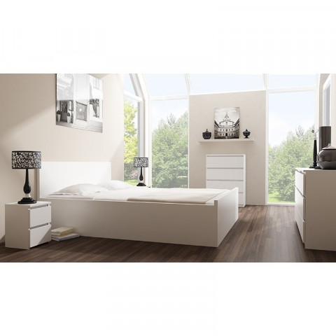 M6 MALWA KOMODA 140CM 6 SZUFLAD BIAŁA - Galeria zdjęcie 4