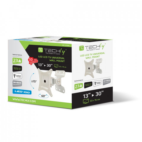 TECHLY UCHWYT ŚCIENNY TV LED/LCD 13-30 CALI 23KG O - Galeria zdjęcie 2