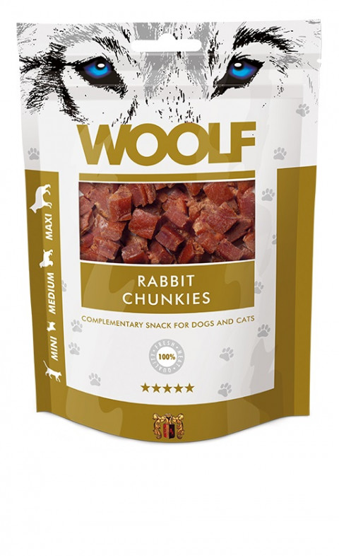 WOOLF Przysmak Rabbit Chunkies dla psa 100g - Galeria zdjęcie 1
