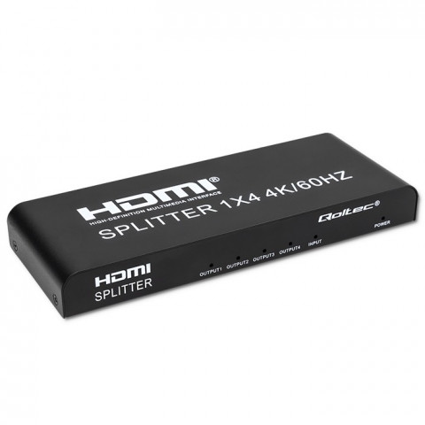 QOLTEC ROZDZIELACZ SPLITTER 4XHDMI 4KX2K | 6GB/S - Galeria zdjęcie 1