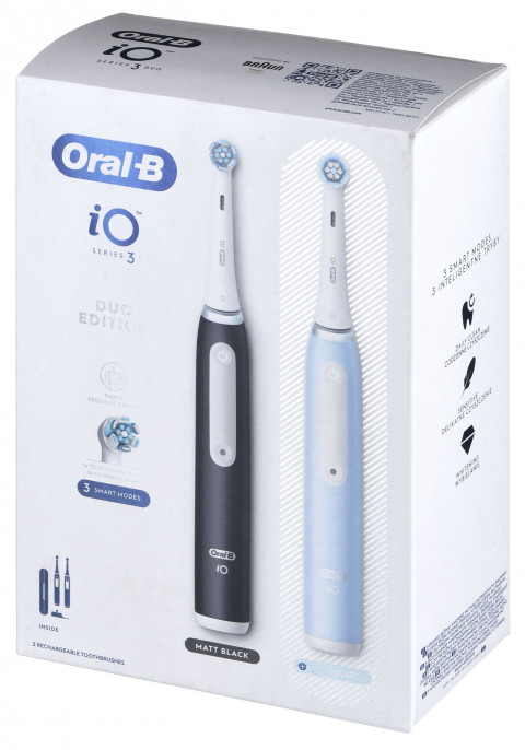 Braun Oral-B szczoteczka elektryczna iO 3 zestaw DUO BLACK & BLUE - Galeria zdjęcie 16