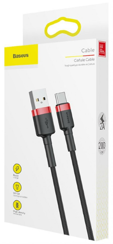 BASEUS KABEL CAFULE 2A 2M (CZERWONO-CZARNY) - Galeria zdjęcie 6
