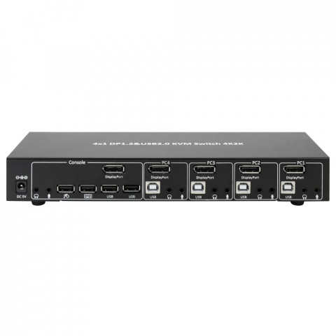 TECHLY PRZEŁĄCZNIK KVM DISPLAYPORT/USB 4X1 4K*30HZ - Galeria zdjęcie 2
