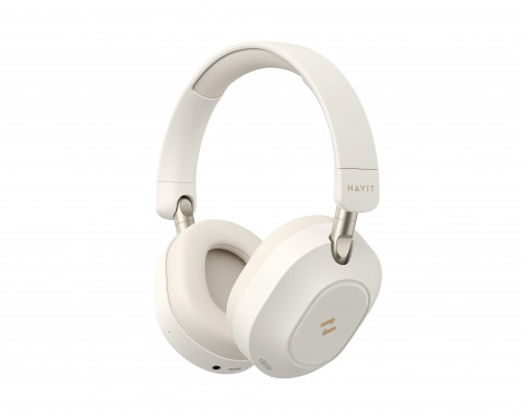 Słuchawki bezprzew. bluetooth Havit H668BT beżowy - Galeria zdjęcie 1