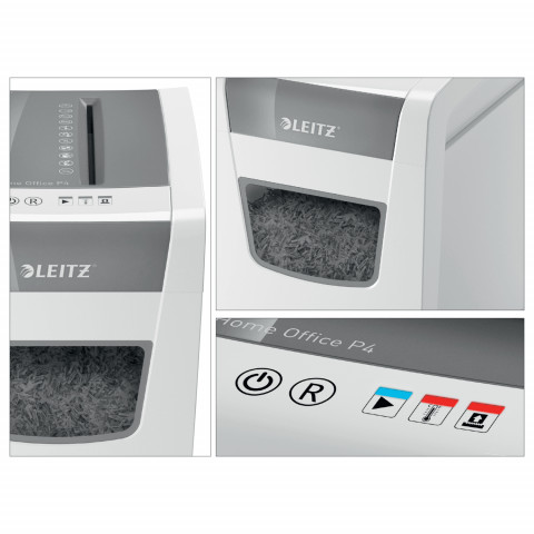 Leitz Niszczarka IQ Home Office Slim P4, 10 kartek, 23 l kosz - Galeria zdjęcie 4