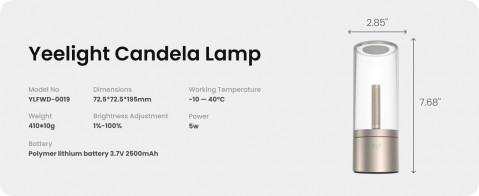 Lampka Ambient Yeelight Candela YLFWD-0019 - Galeria zdjęcie 10