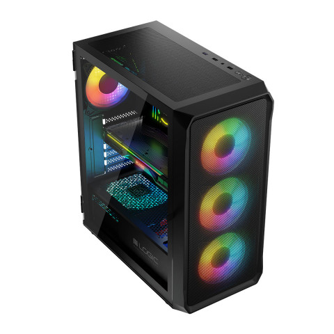 LOGIC OBUDOWA LOGIC PORTOS ARGB MIDI USB 3.0 BLACK - Galeria zdjęcie 8