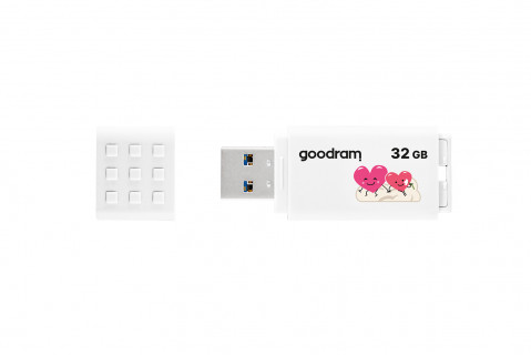 Pendrive GoodRam UME3-0320W0R11-V (32GB; USB 3.0; kolor biały) VALENTINE - Galeria zdjęcie 2