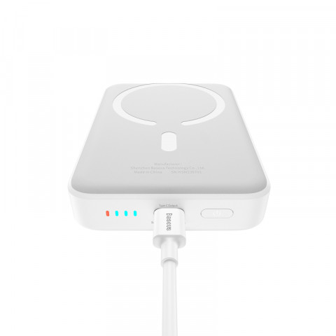Powerbank Baseus Magnetic Mini Air Wireless 10000mAh 20W+kabel USB C-USB C (biały) - Galeria zdjęcie 9