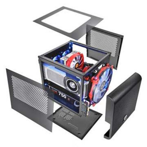 Obudowa Thermaltake Core V1 MiniITX IS UB3.0 Window - Black - Galeria zdjęcie 14