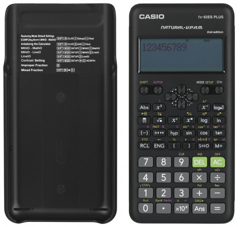 CASIO FX-82ESPLUS-2 KALKULATOR NAUKOWY 252 FUNKCJE, 77X162MM, CZARNY, BOX - Galeria zdjęcie 3