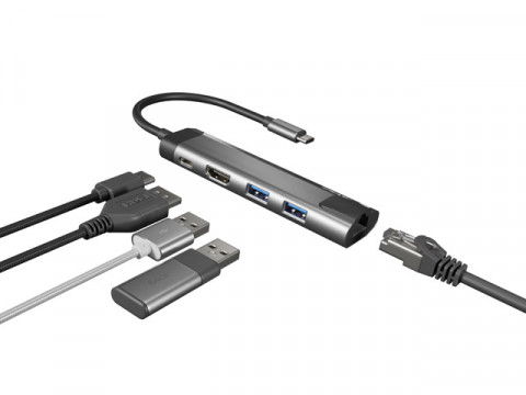NATEC MULTIPORT FOWLER GO USB-C -> HUB USB, HDMI - Galeria zdjęcie 1