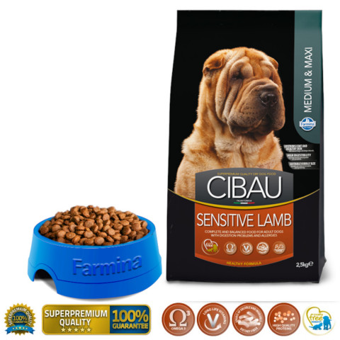 FARMINA Cibau Sensitive Lamb Medium & Maxi - sucha karma dla psa - 14kg - Galeria zdjęcie 2