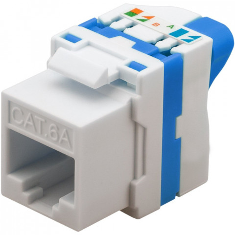 TECHLY SAMOZACISKOWY MODUŁ KEYSTONE RJ45 KAT.6A U/ - Galeria zdjęcie 1