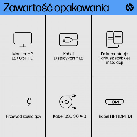 MONITOR HP LED 27" E27 G5 (6N4E2AA) - Galeria zdjęcie 10