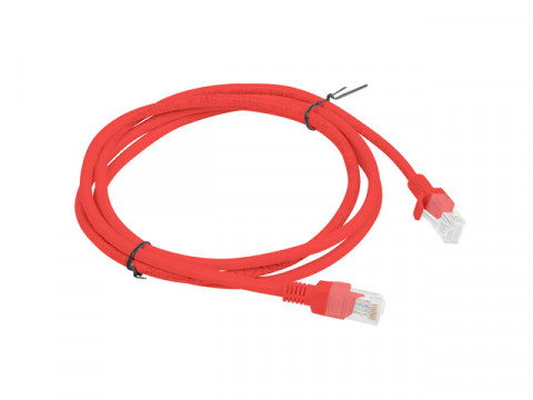 PATCHCORD KAT.5E UTP 1.5M CZERWONY FLUKE PASSED LANBERG 10-PACK - Galeria zdjęcie 2