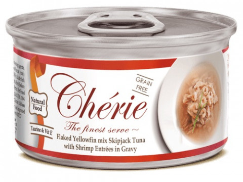 CHERIE Mieszanka tuńczyka i krewetek - mokra karma dla kota - 3x80g - Galeria zdjęcie 2