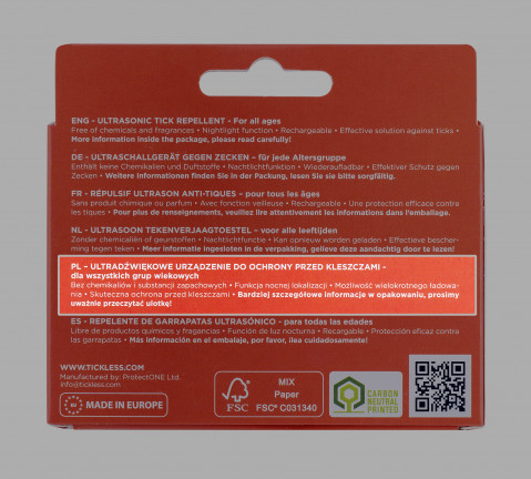 Odstraszacz kleszczy dla ludzi Tickless Active Coral - Galeria zdjęcie 11