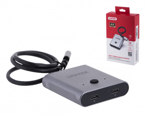 UNITEK PRZEŁĄCZNIK USB-C 4K 144HZ, DWUKIERUNKOWY - Galeria zdjęcie 2