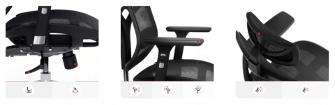Fotel gamingowy DIABLO V-BASIC fotel czarno-czarny - Galeria zdjęcie 3