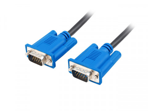 LANBERG KABEL VGA M/M 5M 15PIN FERRYT CZARNY - Galeria zdjęcie 3