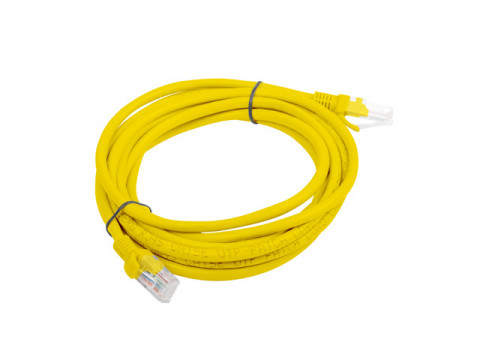 PATCHCORD KAT.5E UTP 3M ŻÓŁTY FLUKE PASSED LANBERG 10-PACK - Galeria zdjęcie 2