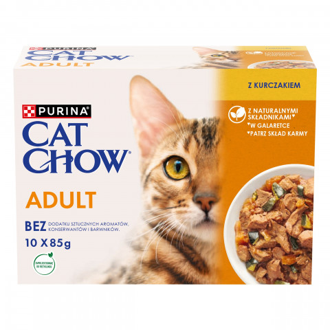 PURINA Cat Chow Kurczak, cukinia - mokra karma dla kota - 10x85 g - Galeria zdjęcie 1