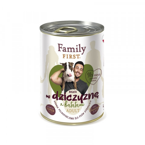 FamilyFirst Bogata w dziczyznę+batat adult 400g - Galeria zdjęcie 1
