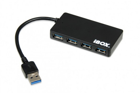 HUB I-BOX USB 3.0 CZARNY 4-PORTY, SLIM - Galeria zdjęcie 1