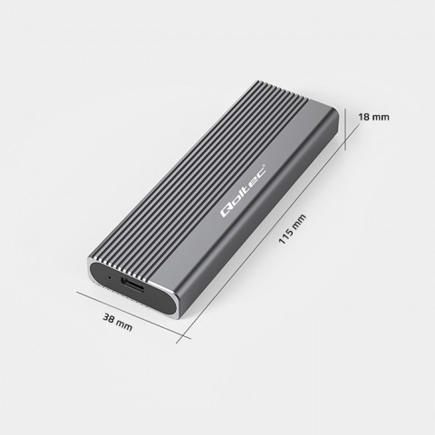 QOLTEC OBUDOWA NA DYSK SSD M.2 | SATA | NGFF | USB - Galeria zdjęcie 11