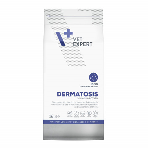 VET EXPERT Veterinary Diet Dermatosis Dog Salmon & Potato - sucha karma dla psa - 12kg - Galeria zdjęcie 2