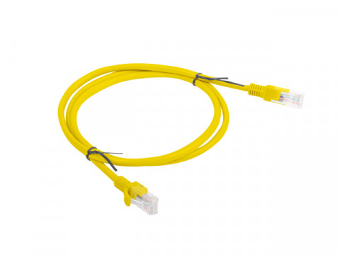 Lanberg Patchcord RJ45, kat. 5e, UTP, 1m, żółty - Galeria zdjęcie 2
