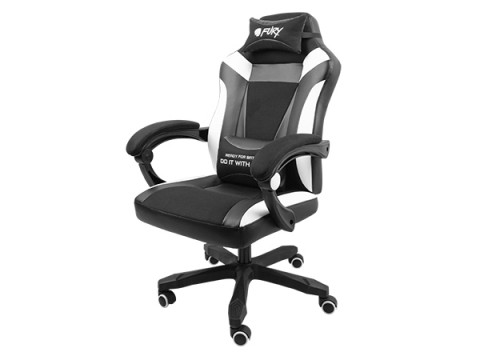 FURY FOTEL GAMINGOWY AVENGER M+ CZARNO-BIAŁY - Galeria zdjęcie 1