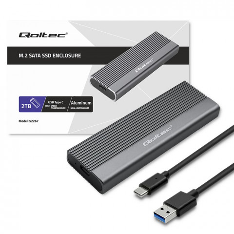 QOLTEC OBUDOWA NA DYSK SSD M.2 | SATA | NGFF | USB - Galeria zdjęcie 13
