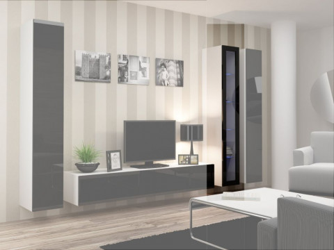 Witryna VIGO szkło'180' 180/40/30 biały/czarny poł - Galeria zdjęcie 2
