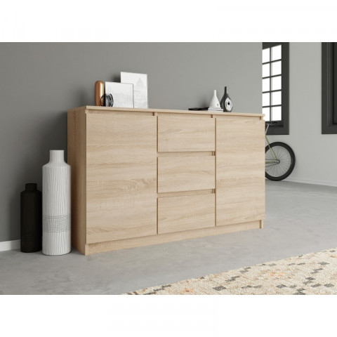KOMODA 2 DRZWI 3 SZUFLADY SONOMA - Galeria zdjęcie 6