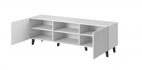 Szafka RTV PAFOS 150x40x52 biały mat - Galeria zdjęcie 8