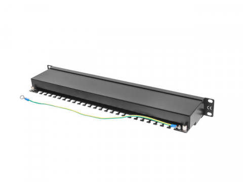 LANBERG PATCH PANEL 24 PORT 1U KAT.5E FTP CZARNY - Galeria zdjęcie 3