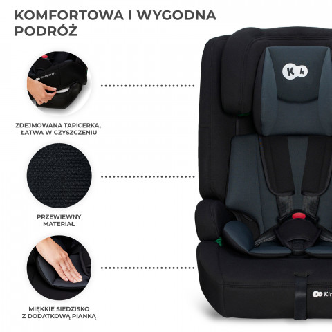 Kinderkraft fotelik COMFORT UP i-Size 9-36kg Czarny - Galeria zdjęcie 9