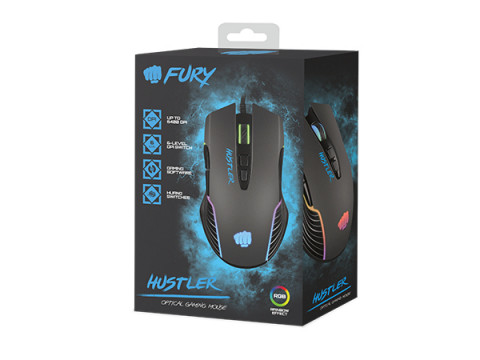 FURY MYSZ DLA GRACZY HUSTLER 6400DPI RGB - Galeria zdjęcie 6