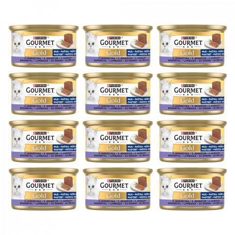 PURINA Gourmet Gold Mus z jagnięciną - mokra karma dla kota - 12x85g - Galeria zdjęcie 1