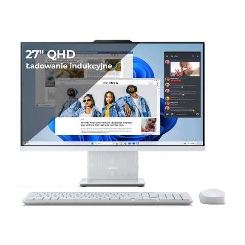 Lenovo IdeaCentre AIO 27IRH9 i5-13420H 27" QHD IPS 350nits AG 16GB DDR5 5200 SSD512 Intel UHD Graphics Win11 Cloud Grey - Galeria zdjęcie 1