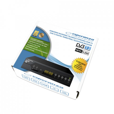 ESPERANZA TUNER DVB-T2 H.265/HEVC EV107R - Galeria zdjęcie 5