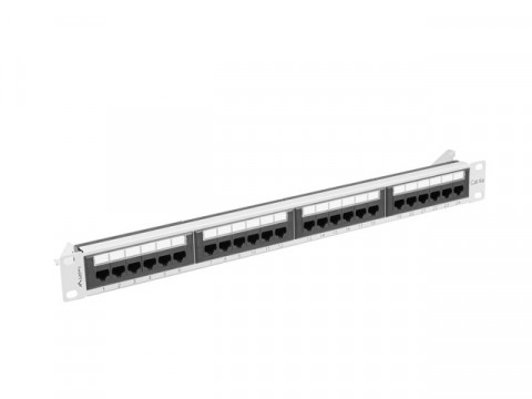 LANBERG PATCH PANEL 24 PORT 1U 19" KAT.6A UTP - Galeria zdjęcie 1