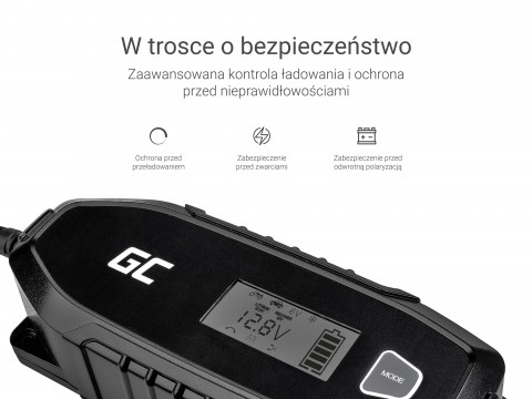 GREEN CELL ŁADOWARKA INTELIGENTNA ACAGM07 6-12V 4A - Galeria zdjęcie 3