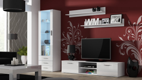 Zestaw meblowy SOHO 1 biały/biały połysk - Galeria zdjęcie 1