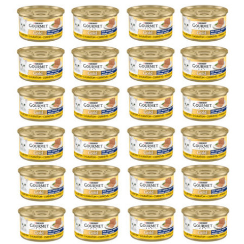 GOURMET GOLD Mus z drobiem mokra karma dla kota - 24x85 g - Galeria zdjęcie 1