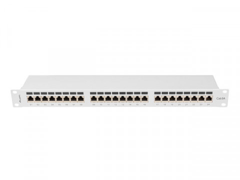 LANBERG PATCH PANEL 24 PORT 1U 19" KAT.6A FTP - Galeria zdjęcie 1