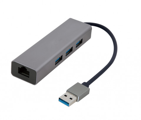 GEMBIRD ADAPTER USB-AM DO LAN GIGABIT HUB USB 3.0 - Galeria zdjęcie 1