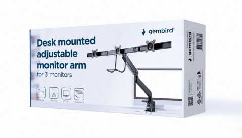 GEMBIRD BIURKOWE REGULOWANE RAMIĘ NA 3 MONITORY 17 - Galeria zdjęcie 30